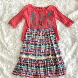 Matching Shirt & Skirt Set